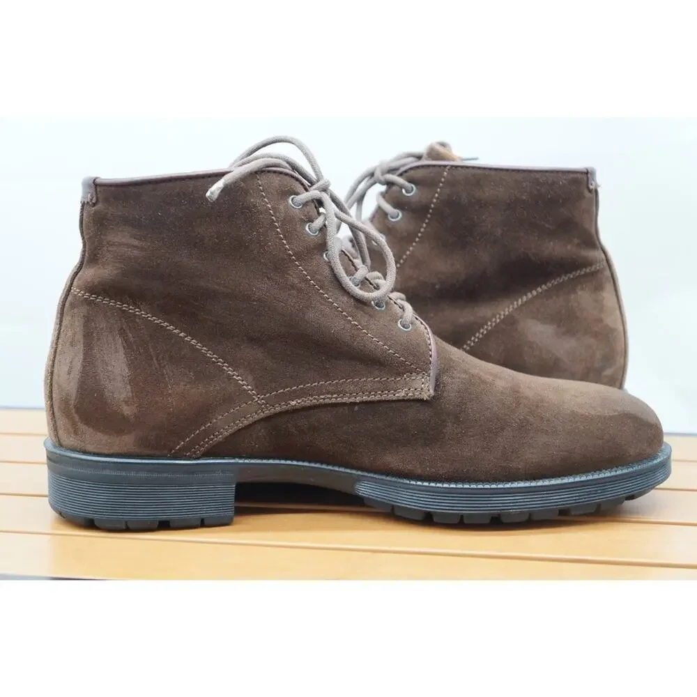 Aquatalia Harvey Waxy Suede Waterproof 6 eye Boots 9.5 EU / 10.5 US ITALY RARE